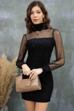 Turtleneck Long Sleeve Dress - Trendsi - Flyclothing LLC