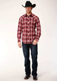 Roper Mens Long Sleeve Snap Red White And Black Plaid Western Shirt - Roper - Flyclothing LLC