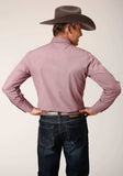 Roper Mens Long Sleeve Snap Crosshatch Squares Tone On Tone Western Shirt - Roper - Flyclothing LLC