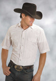 ROPER MENS WHIT TONE ON TONE SHORT SLEEVE SNAP WESTERN SHIRT - Roper - Flyclothing LLC