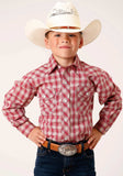 Roper Boys Long Sleeve Snap Red And Multi Colored Small Scale Western Shirt - Roper - Flyclothing LLC