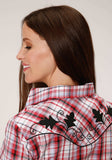 Roper Womens Long Sleeve Snap Red Plaid Western Shirt - Roper - Flyclothing LLC