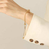 Heart Charm Titanium Steel Bracelet - Trendsi - Flyclothing LLC