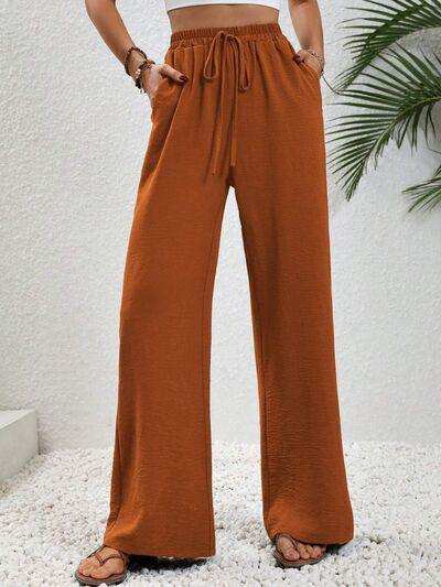 Wide Leg Drawstring Pants - Trendsi - Flyclothing LLC