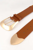 Elastic Wide PU Belt - Trendsi - Flyclothing LLC