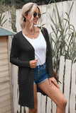 Button Down Long Sleeve Longline Cardigan - Trendsi - Flyclothing LLC