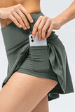 High Waist Wide Waistband Active Skirt - Trendsi - Flyclothing LLC
