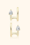 Moissanite 925 Sterling Silver Cuff Earrings - Trendsi - Flyclothing LLC