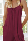 Scoop Neck Spaghetti Strap Pocket Jumpsuit - Trendsi - Flyclothing LLC