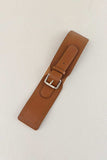 Elastic Wide PU Belt - Trendsi - Flyclothing LLC