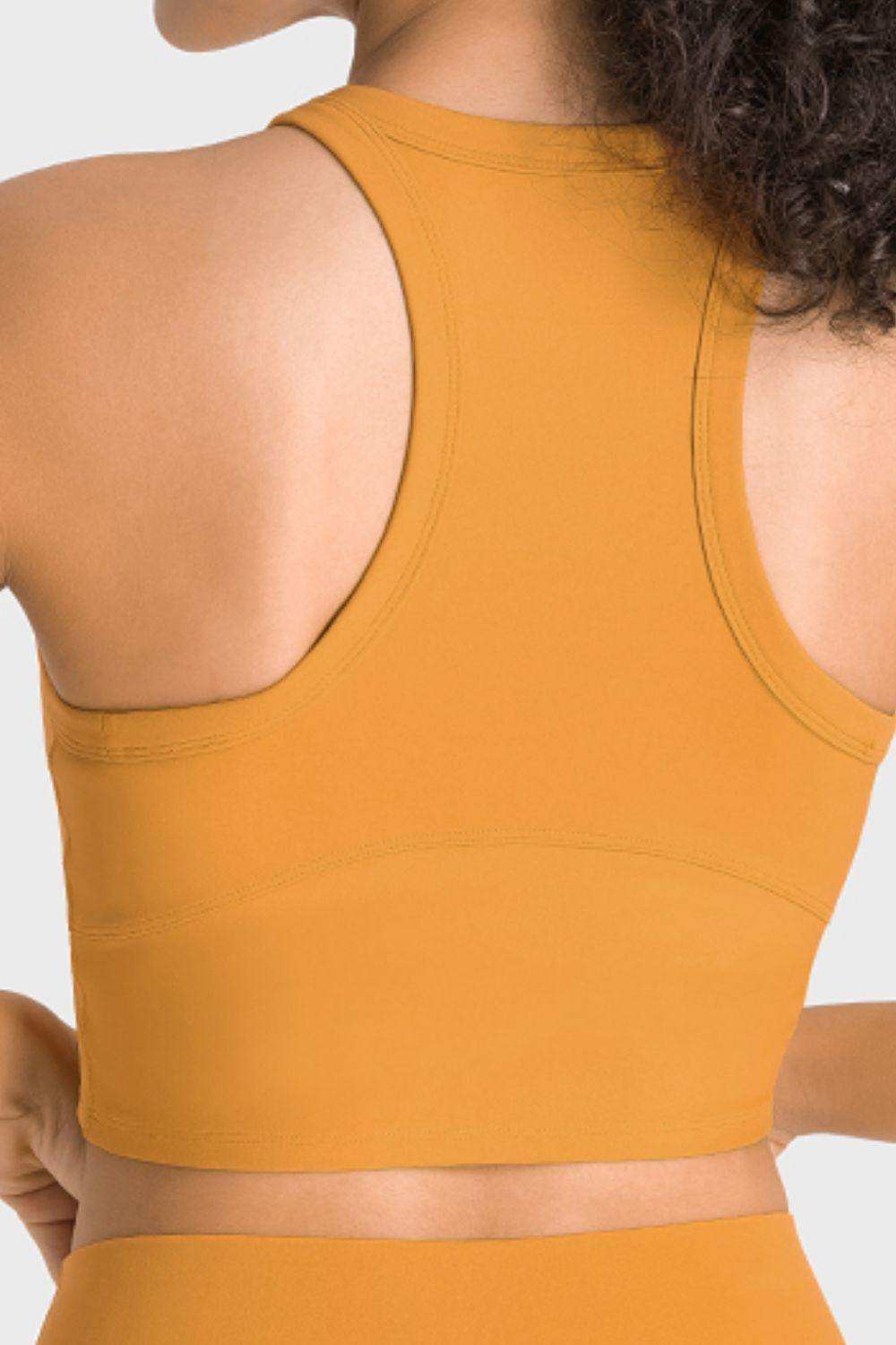 Racerback Cropped Sports Tank - Trendsi - Flyclothing LLC