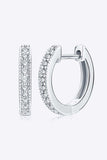 Inlaid Moissanite Hoop Earrings - Trendsi - Flyclothing LLC