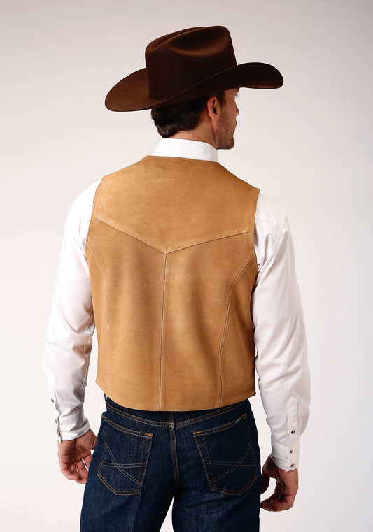 Roper Mens Sand Suede Leather Vest - Roper - Flyclothing LLC