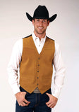 ROPER MENS COGNAC SUEDE LEATHER VEST - Roper - Flyclothing LLC