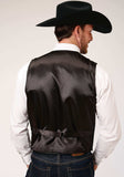 Roper Mens Black Suede Leather Vest With Buckle Tie Big Man Fit - Roper - Flyclothing LLC