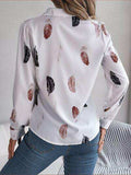 Button Up Printed Collared Neck Shirt - Trendsi - Flyclothing LLC