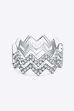 Moissanite Zigzag Stacking Rings - Trendsi - Flyclothing LLC
