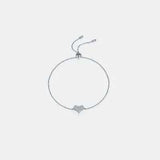 Moissanite 925 Sterling Silver Heart Bracelet - Trendsi - Flyclothing LLC