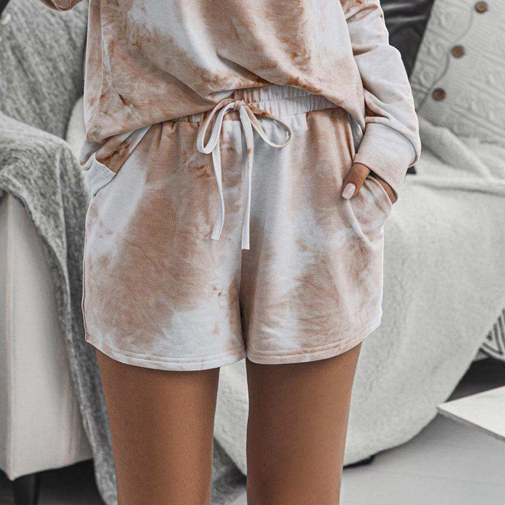 Tie-Dye Drawstring Shorts with Pockets - Trendsi - Flyclothing LLC