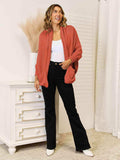 Open Front Cardigan with Pockets - Trendsi - Flyclothing LLC