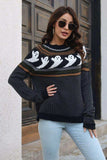 Ribbed Round Neck Long Sleeve Pullover Sweater - Trendsi - Flyclothing LLC
