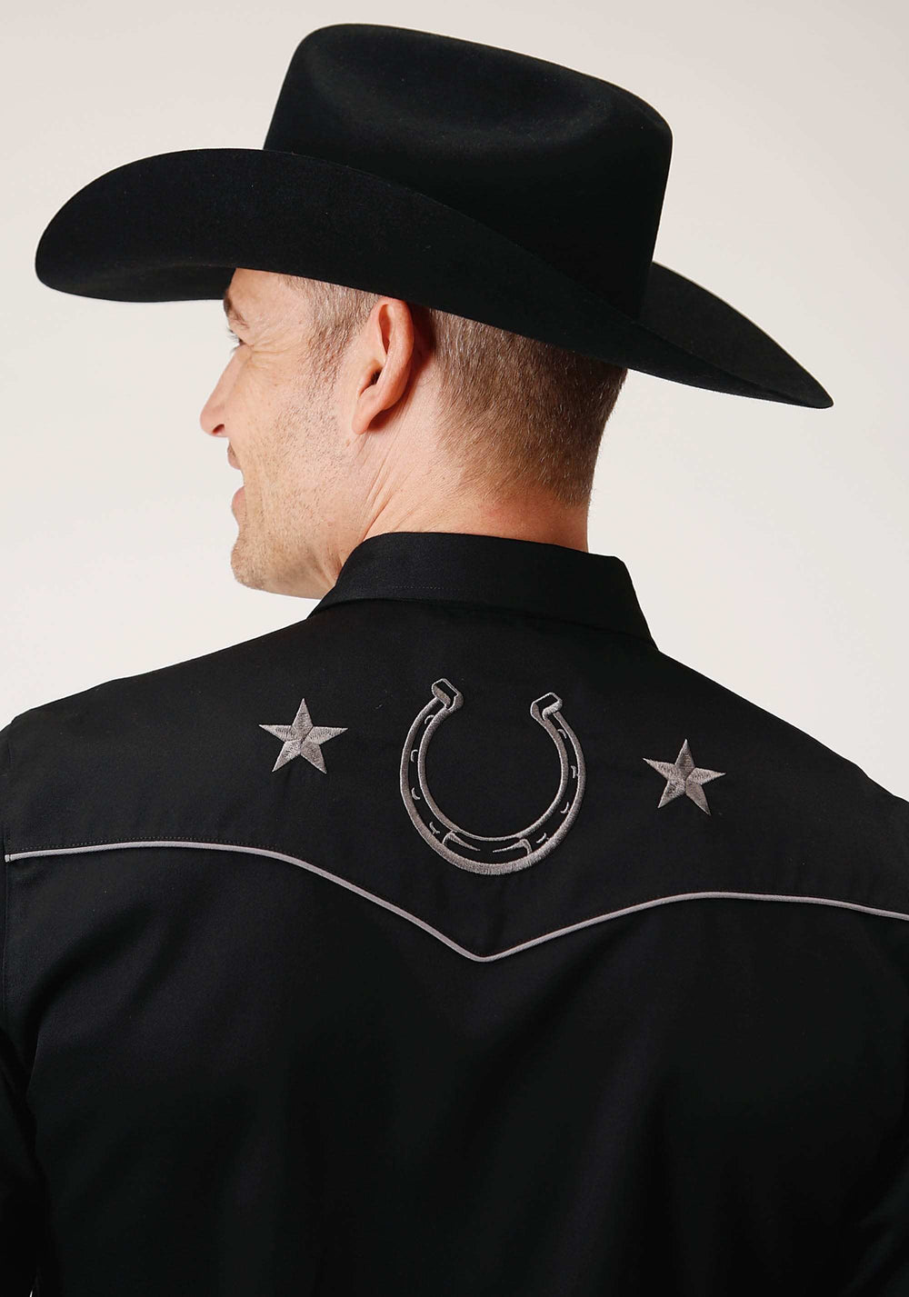 Roper Mens Long Sleeve Snap Poly Rayon Retro Shirt Western Shirt - Roper - Flyclothing LLC