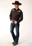 Roper Mens Long Sleeve Snap Poly Rayon Twill Western Shirt - Roper - Flyclothing LLC