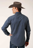 Roper Mens Long Sleeve Snap Midnight Geo Western Shirt - Roper - Flyclothing LLC