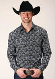 Roper Mens Long Sleeve Snap Starry Night Paisley Western Shirt - Roper - Flyclothing LLC