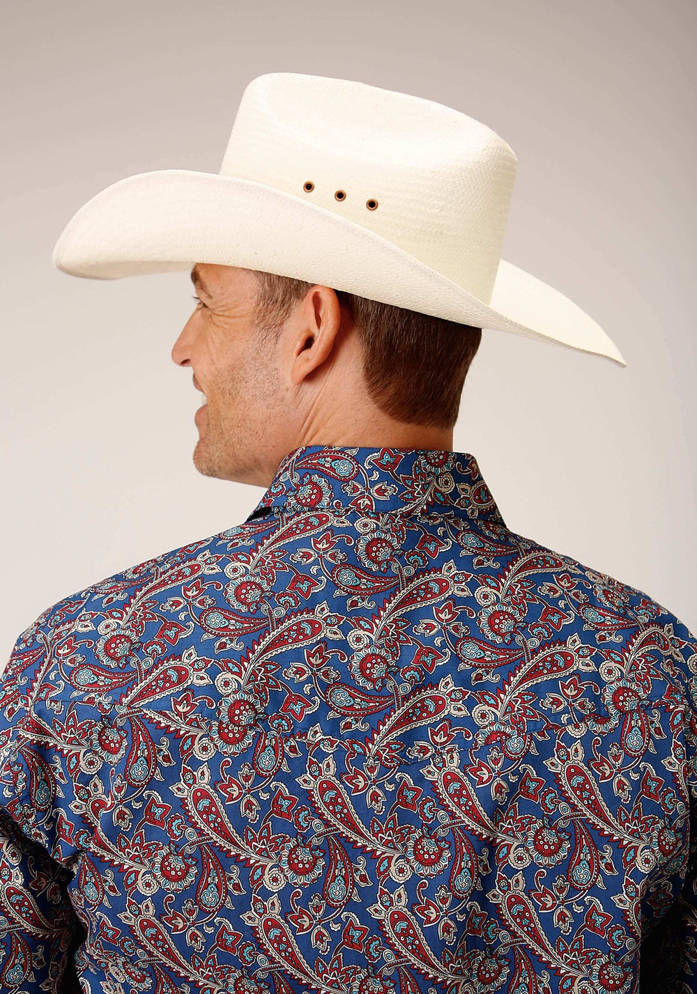 Roper Mens Long Sleeve Snap Independence Foulard Western Shirt - Roper - Flyclothing LLC
