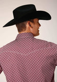 Roper Mens Long Sleeve Snap Red Diamond Foulard Western Shirt - Roper - Flyclothing LLC