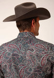 Roper Mens Long Sleeve Snap Old Time Paisley Western Shirt - Roper - Flyclothing LLC