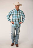 Roper Mens Long Sleeve Snap Meadow Plaid Western Shirt - Roper - Flyclothing LLC