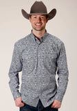 Roper Mens Long Sleeve Button Crystal Medallion Western Shirt - Roper - Flyclothing LLC