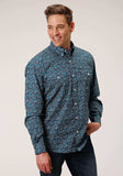Roper Mens Long Sleeve Button Purple Sage Paisley Western Shirt - Roper - Flyclothing LLC
