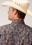 Roper Mens Long Sleeve Button Country Paisley Western Shirt - Roper - Flyclothing LLC