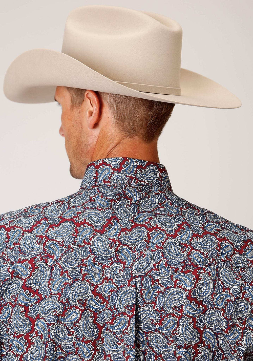 Roper Mens Long Sleeve Button Liberty Paisley Western Shirt - Roper - Flyclothing LLC