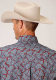 Roper Mens Long Sleeve Button Liberty Paisley Western Shirt - Roper - Flyclothing LLC