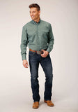 Roper Mens Long Sleeve Button Olive Foulard Western Shirt - Roper - Flyclothing LLC