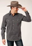 Roper Mens Long Sleeve Button Diamond Neat Olive Western Shirt - Roper - Flyclothing LLC