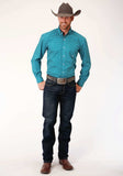 Roper Mens Long Sleeve Button Mini Foulard Western Shirt - Roper - Flyclothing LLC