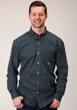 Roper Mens Long Sleeve Button New Star Foulard Western Shirt - Roper - Flyclothing LLC