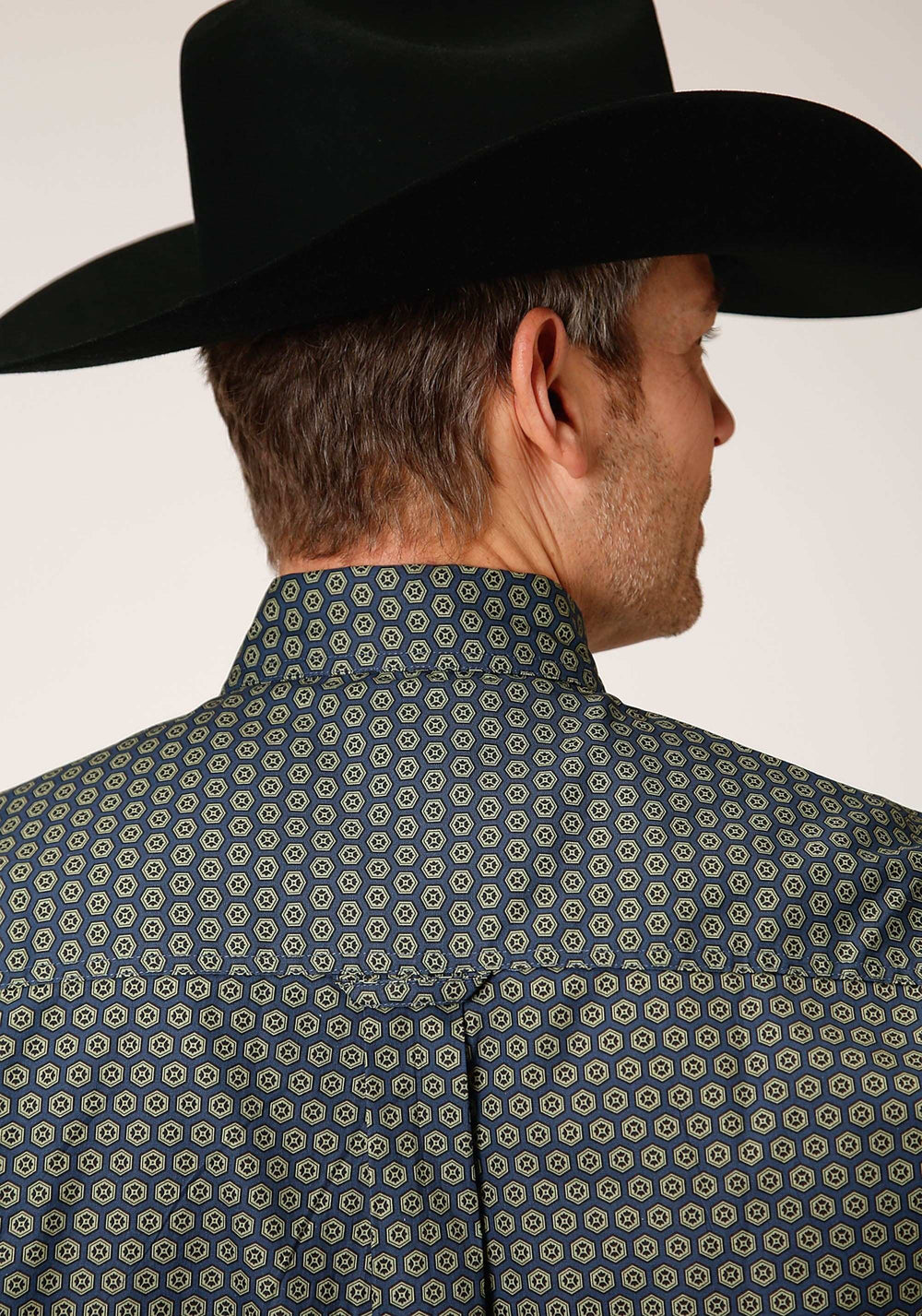 Roper Mens Long Sleeve Button Honeycomb Foulard Western Shirt - Roper - Flyclothing LLC