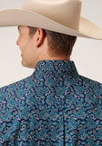 Roper Mens Long Sleeve Button Purple Sage Paisley Western Shirt - Roper - Flyclothing LLC
