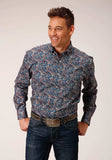Roper Mens Long Sleeve Button Independence Foulard Western Shirt - Roper - Flyclothing LLC