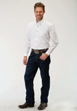 Roper Mens White Solid Long Sleeve Western Button Shirt - Roper - Flyclothing LLC