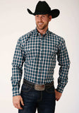 Roper Mens Long Sleeve Button Small Black Ombre Western Shirt - Roper - Flyclothing LLC
