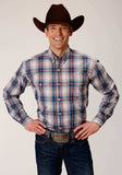 Roper Mens Long Sleeve Button Vintage Plaid Western Shirt - Roper - Flyclothing LLC