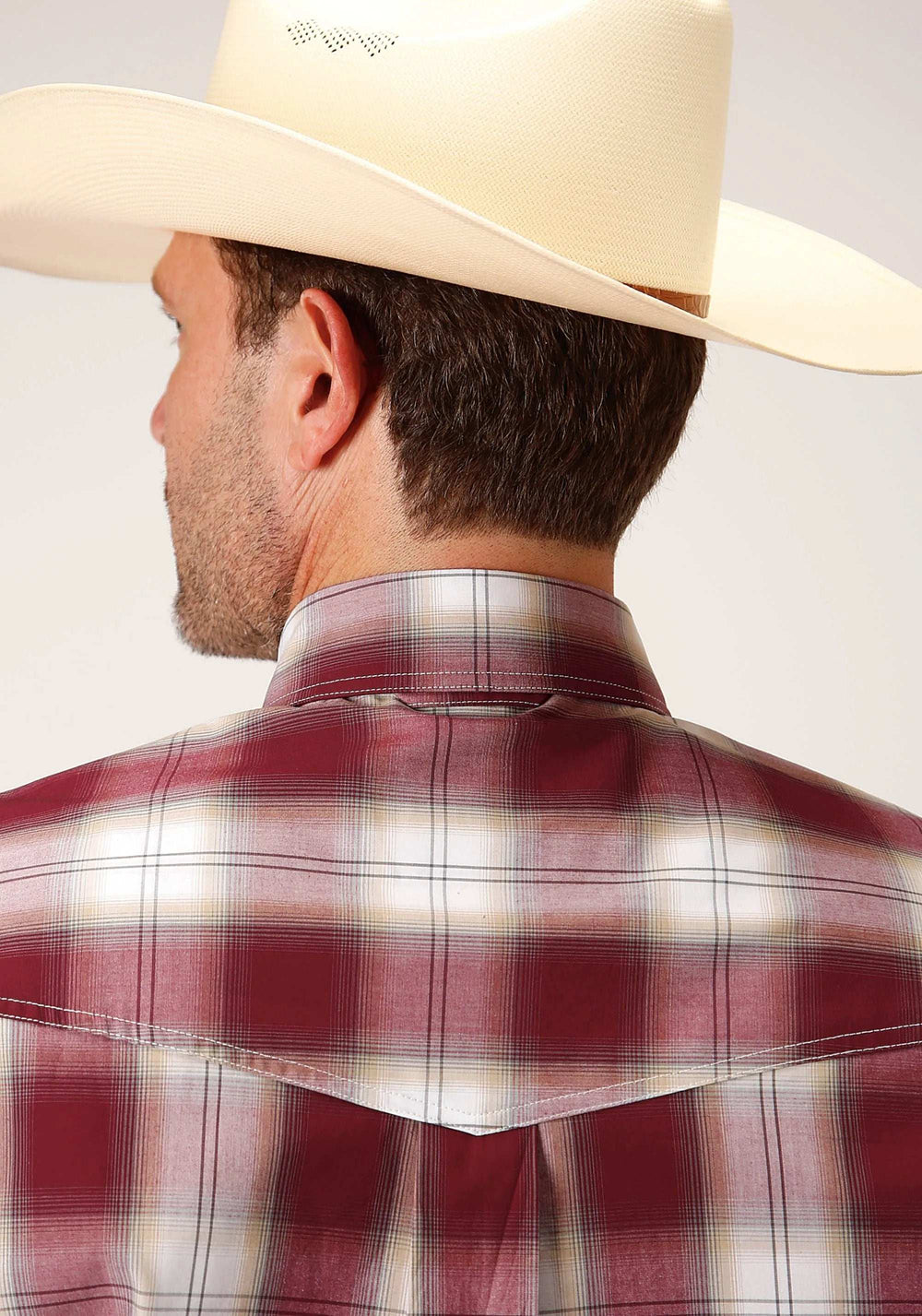 Roper Mens Long Sleeve Button Red Ombre Western Shirt - Roper - Flyclothing LLC