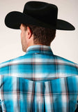 Roper Mens Long Sleeve Button Deep Pool Ombre Western Shirt - Roper - Flyclothing LLC